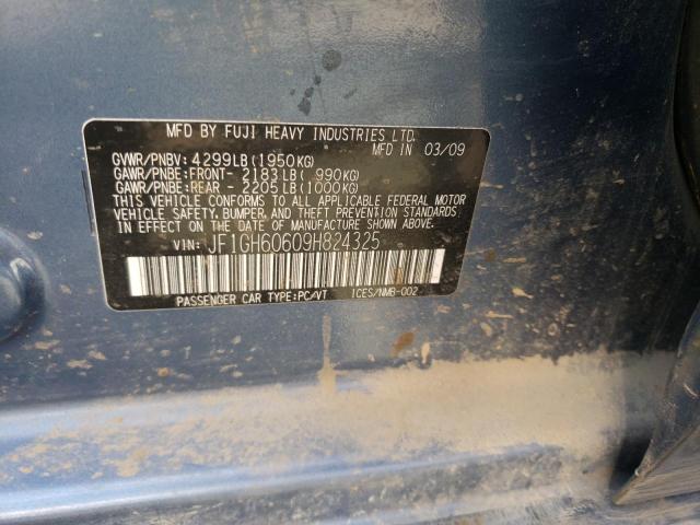 Photo 10 from auction – 2009 SUBARU IMPREZA 2. with VIN JF1GH60609H824325