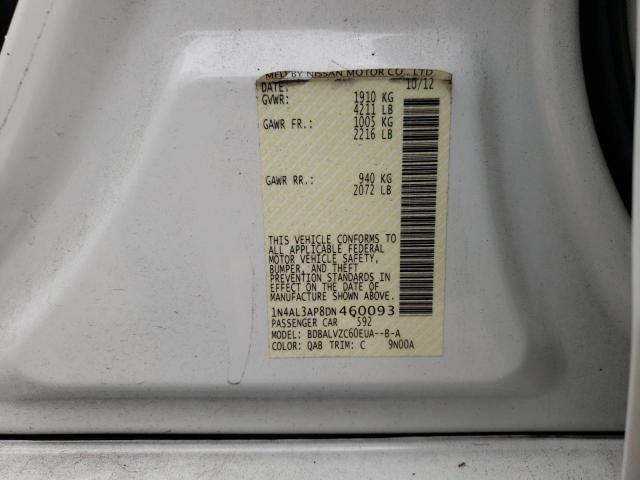 Photo 10 from auction – 2013 NISSAN ALTIMA 2.5 with VIN 1N4AL3AP8DN460093