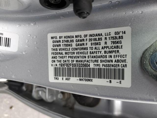 Photo 10 from auction – 2014 HONDA CIVIC LX with VIN 19XFB2F55EE035604
