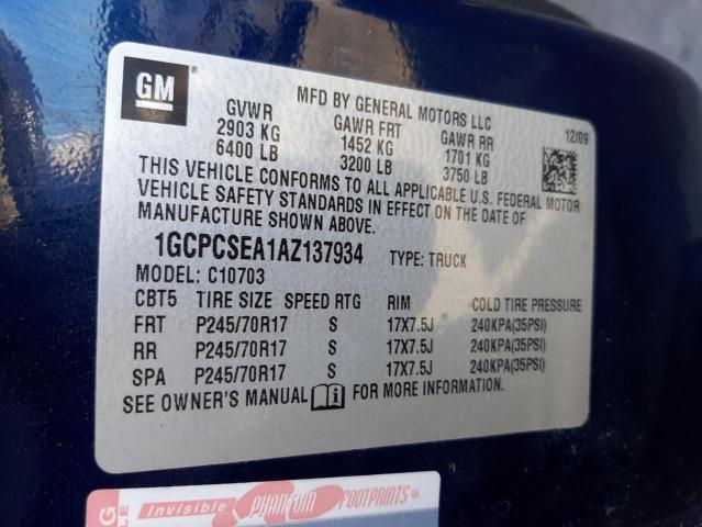 Photo 10 from auction – 2010 CHEVROLET SILVERADO with VIN 1GCPCSEA1AZ137934