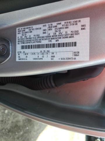 Photo 10 from auction – 2020 FORD ESCAPE SEL with VIN 1FMCU0H67LUC75352