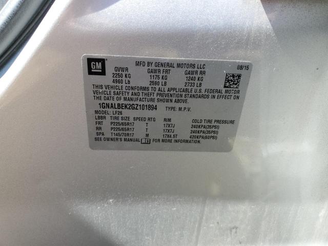 Photo 10 from auction – 2016 CHEVROLET EQUINOX LS with VIN 1GNALBEK2GZ101894