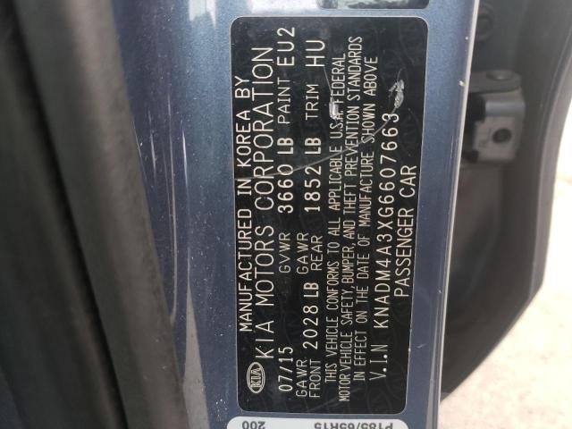 Photo 10 from auction – 2016 KIA RIO LX with VIN KNADM4A3XG6607663