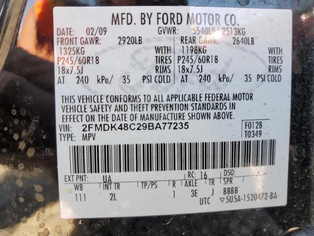 Photo 10 from auction – 2009 FORD EDGE SEL with VIN 2FMDK48C29BA77235
