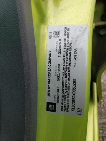 Photo 10 from auction – 2013 CHEVROLET SPARK 1LT with VIN KL8CD6S9XDC502382