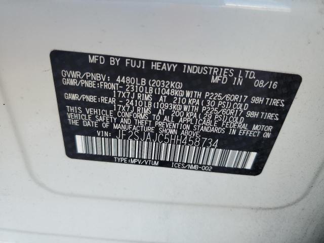 Photo 10 from auction – 2017 SUBARU FORESTER 2 with VIN JF2SJAJC5HH458734