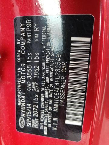 Photo 10 from auction – 2015 HYUNDAI VELOSTER T with VIN KMHTC6AE4FU232549