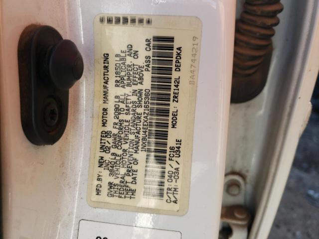 Photo 10 from auction – 2010 TOYOTA COROLLA BA with VIN 1NXBU4EEXAZ165360