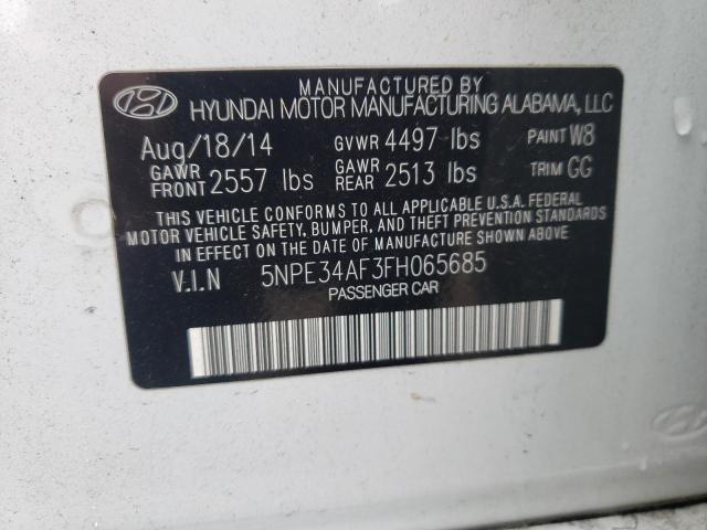 Photo 10 from auction – 2015 HYUNDAI SONATA SPO with VIN 5NPE34AF3FH065685