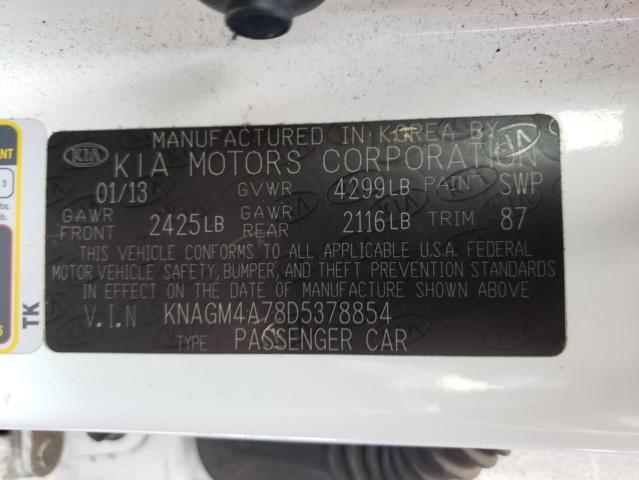 Photo 10 from auction – 2013 KIA OPTIMA LX with VIN KNAGM4A78D5378854