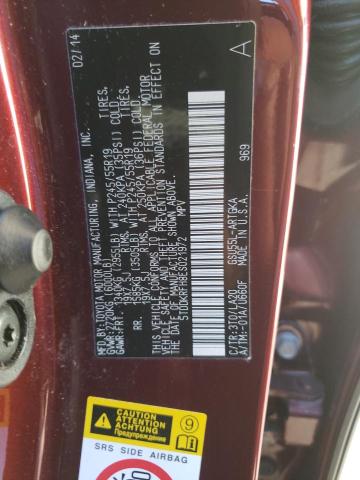 Photo 10 from auction – 2014 TOYOTA HIGHLANDER with VIN 5TDDKRFH8ES021972
