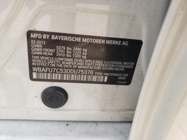 Photo 10 from auction – 2013 BMW 535 XI with VIN WBAFU7C53DDU75376
