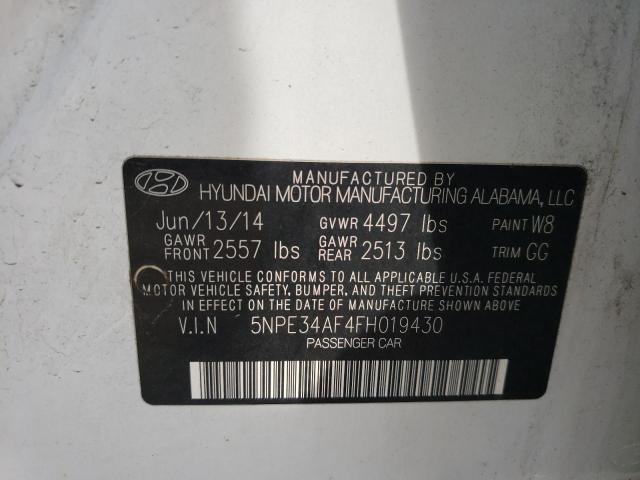 Photo 10 from auction – 2015 HYUNDAI SONATA SPO with VIN 5NPE34AF4FH019430
