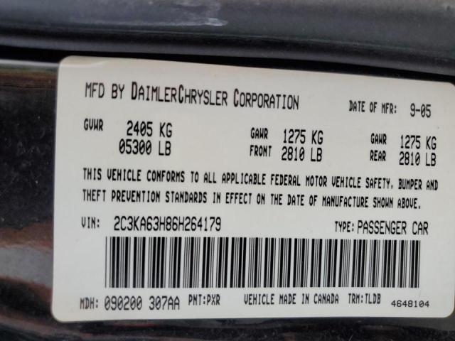 Photo 10 from auction – 2006 CHRYSLER 300C with VIN 2C3KA63H86H264179