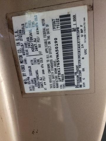 Photo 10 from auction – 1997 FORD F150 with VIN 1FTDX1765VNA50190