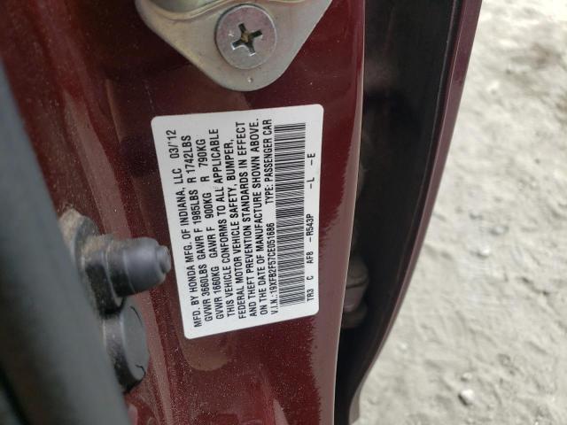 Photo 10 from auction – 2012 HONDA CIVIC LX with VIN 19XFB2F57CE051686