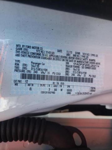 Photo 10 from auction – 2014 FORD FOCUS SE with VIN 1FADP3F20EL202114