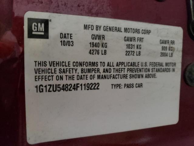 Photo 10 from auction – 2004 CHEVROLET MALIBU LT with VIN 1G1ZU54824F119222