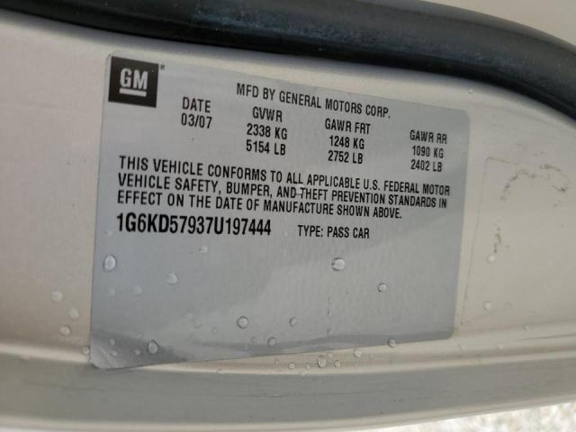 Photo 10 from auction – 2007 CADILLAC DTS with VIN 1G6KD57937U197444