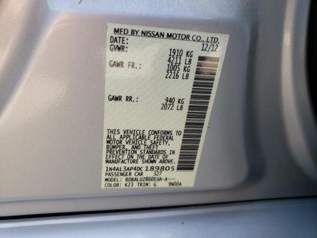 Photo 10 from auction – 2013 NISSAN ALTIMA 2.5 with VIN 1N4AL3AP4DC189805