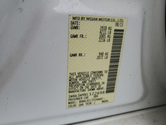 Photo 10 from auction – 2014 NISSAN ALTIMA 2.5 with VIN 1N4AL3AP0EC122698