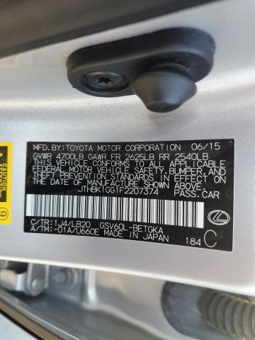 Photo 10 from auction – 2015 LEXUS ES 350 with VIN JTHBK1GG1F2207374
