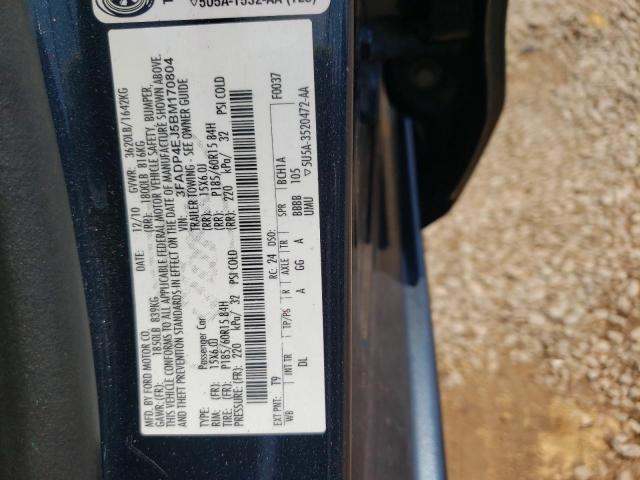 Photo 10 from auction – 2011 FORD FIESTA SE with VIN 3FADP4EJ5BM170804