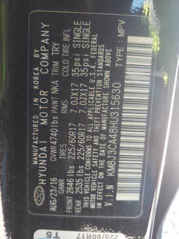 Photo 10 from auction – 2017 HYUNDAI TUCSON LIM with VIN KM8J3CA48HU315630