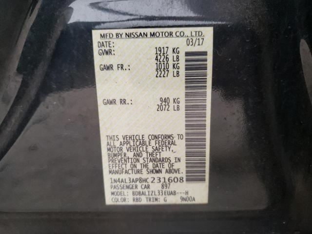 Photo 10 from auction – 2017 NISSAN ALTIMA 2.5 with VIN 1N4AL3AP8HC231608
