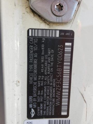 Photo 10 from auction – 2011 MINI COOPER CLU with VIN WMWZF3C56BTY00623