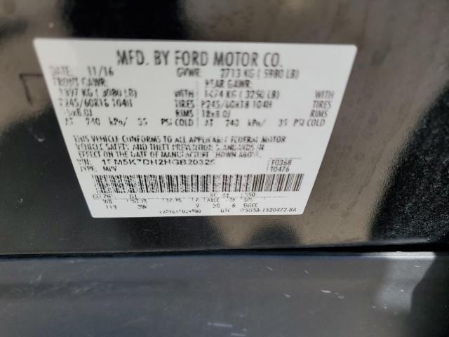 Photo 10 from auction – 2017 FORD EXPLORER X with VIN 1FM5K7DH2HGB20325
