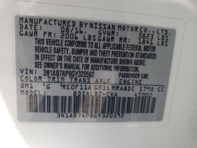 Photo 10 from auction – 2016 NISSAN SENTRA with VIN 3N1AB7AP8GY320592