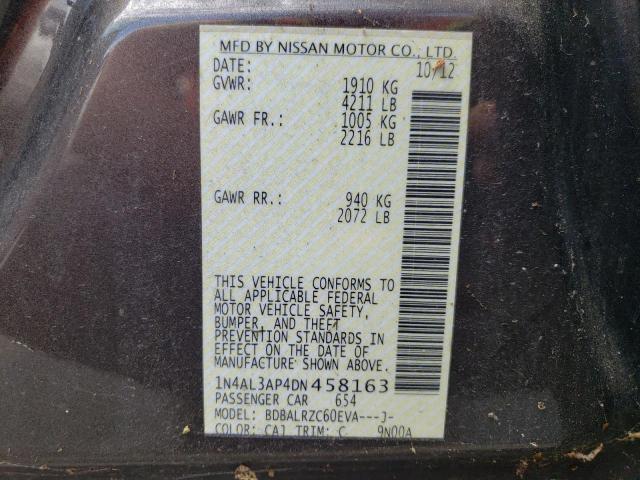 Photo 10 from auction – 2013 NISSAN ALTIMA 2.5 with VIN 1N4AL3AP4DN458163