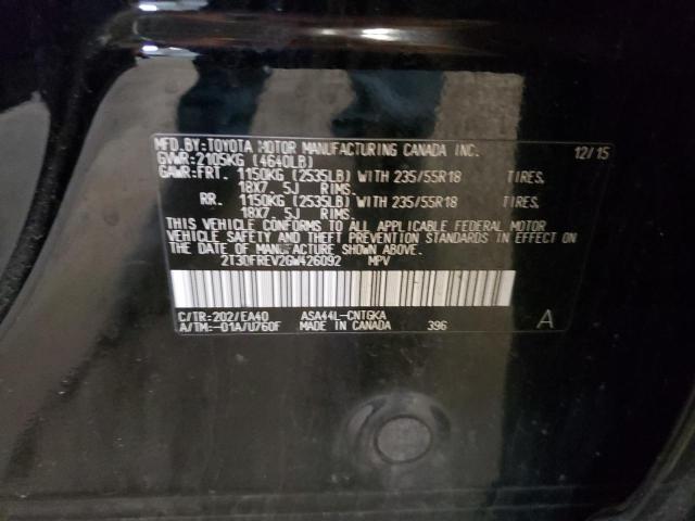 Photo 10 from auction – 2016 TOYOTA RAV4 LIMIT with VIN 2T3DFREV2GW426092