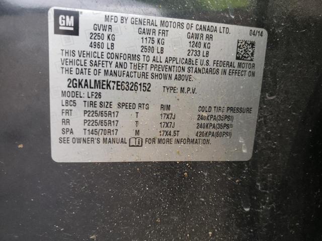 Photo 10 from auction – 2014 GMC TERRAIN SL with VIN 2GKALMEK7E6326152