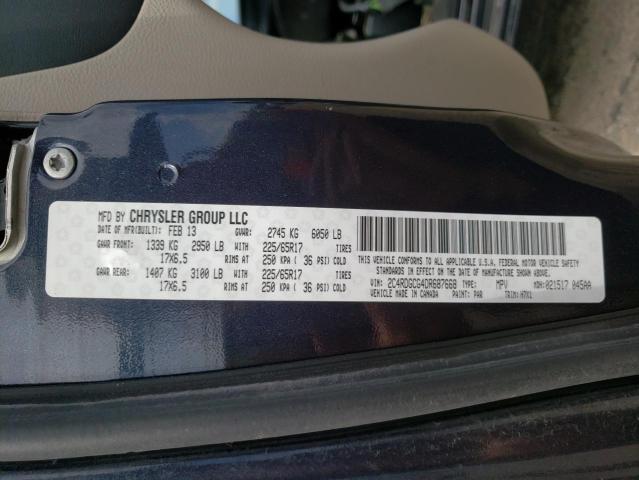 Photo 10 from auction – 2013 DODGE GRAND CARA with VIN 2C4RDGCG4DR687668