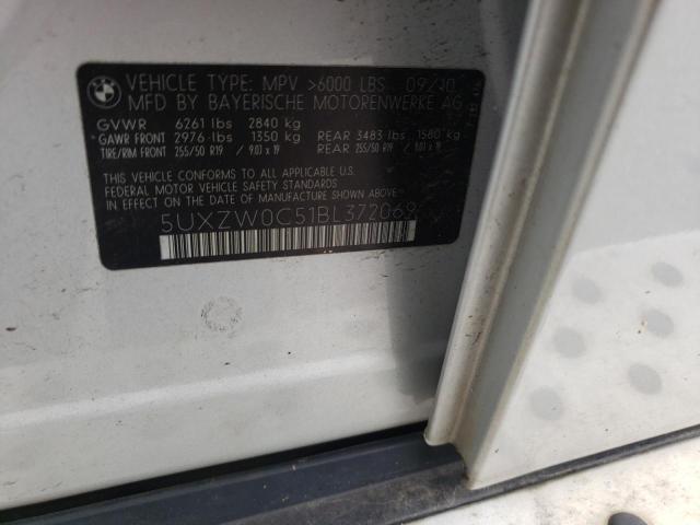 Photo 10 from auction – 2011 BMW X5 XDRIVE3 with VIN 5UXZW0C51BL372069