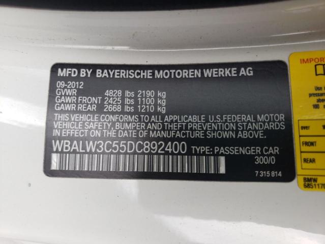 Photo 10 from auction – 2013 BMW 640 I with VIN WBALW3C55DC892400