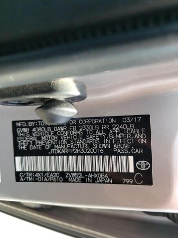 Photo 10 from auction – 2017 TOYOTA PRIUS PRIM with VIN JTDKARFP2H3020016