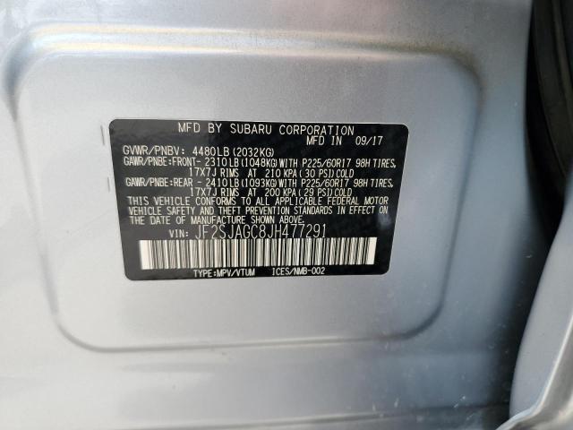 Photo 10 from auction – 2018 SUBARU FORESTER 2 with VIN JF2SJAGC8JH477291