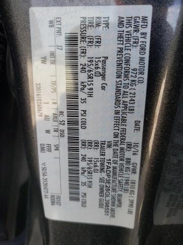 Photo 10 from auction – 2016 FORD FOCUS S with VIN 1FADP3E28GL398551