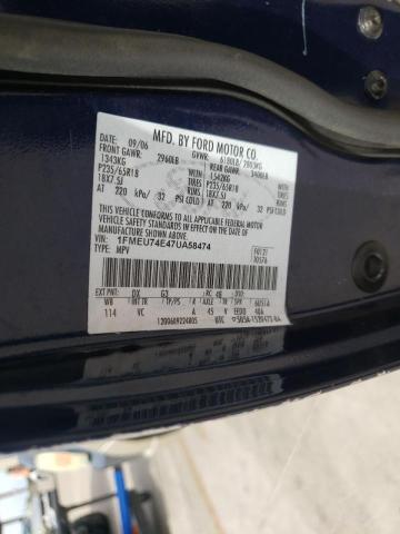 Photo 10 from auction – 2007 FORD EXPLORER E with VIN 1FMEU74E47UA58474