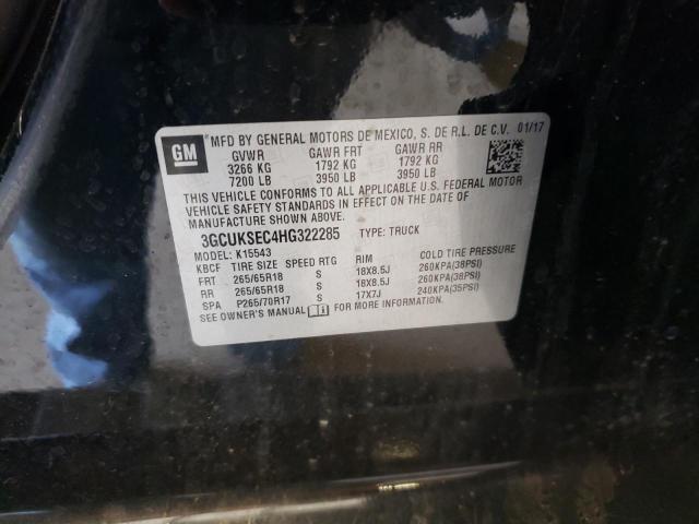 Photo 10 from auction – 2017 CHEVROLET SILVERADO with VIN 3GCUKSEC4HG322285