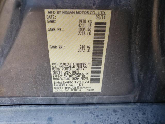 Photo 10 from auction – 2014 NISSAN ALTIMA 2.5 with VIN 1N4AL3AP8EC321174