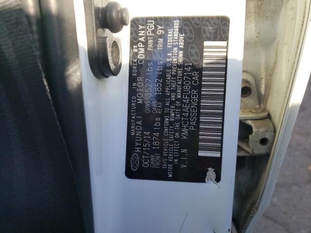 Photo 10 from auction – 2015 HYUNDAI ACCENT GLS with VIN KMHCT4AE4FU807141