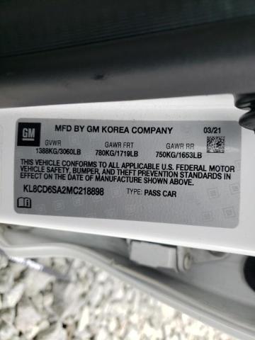 Photo 10 from auction – 2021 CHEVROLET SPARK 1LT with VIN KL8CD6SA2MC218898