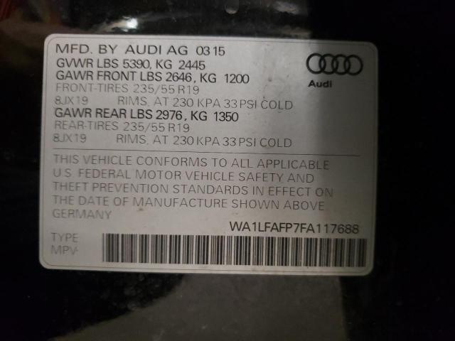 Photo 10 from auction – 2015 AUDI Q5 PREMIUM with VIN WA1LFAFP7FA117688