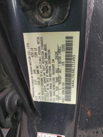 Photo 10 from auction – 2008 NISSAN ALTIMA 2.5 with VIN 1N4AL24E98C151495