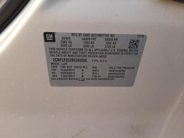 Foto 10 de la subasta – 2011 CHEVROLET EQUINOX LT con VIN 2CNFLFE52B6289509