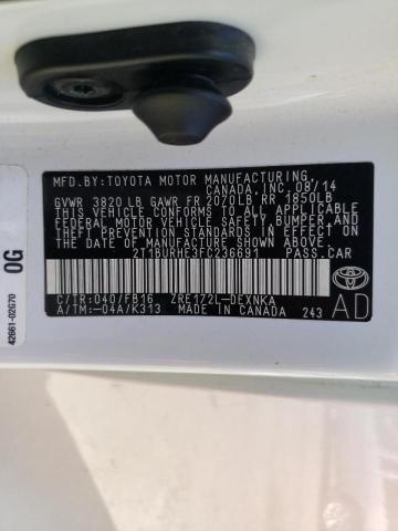 Photo 10 from auction – 2015 TOYOTA COROLLA L with VIN 2T1BURHE3FC236691